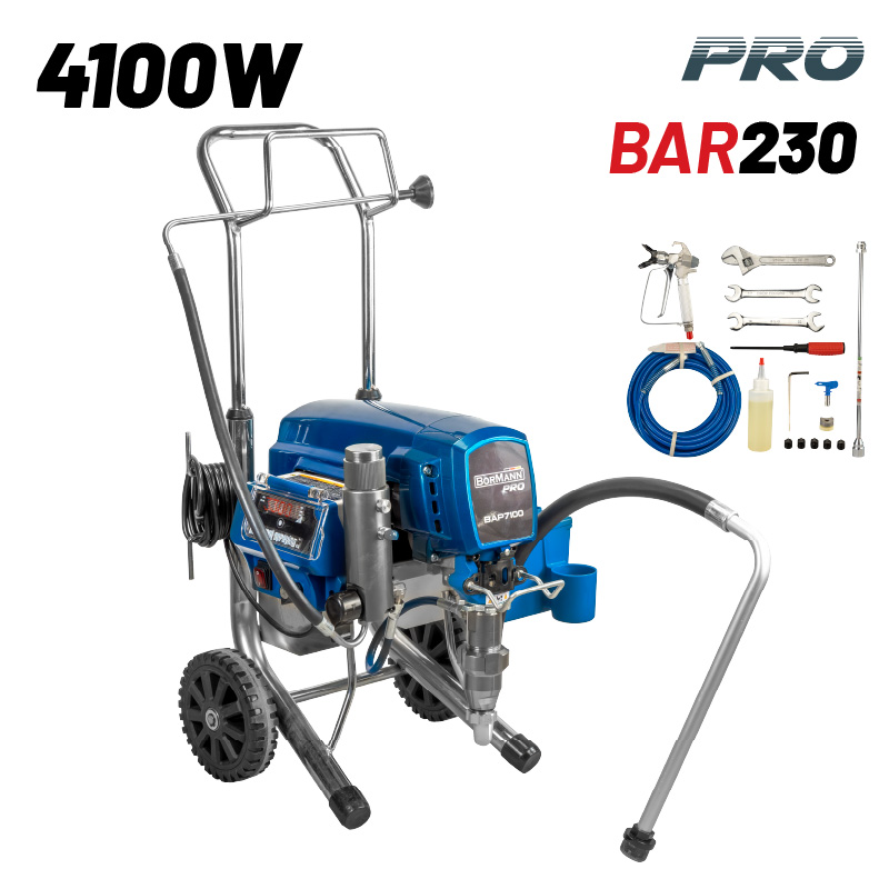 BORMANN Pro BAP7100 Ηλεκτρικό Πιστόλι Ψεκασμού Airless 4100W,5,5Lt/min,15m - Photo 1