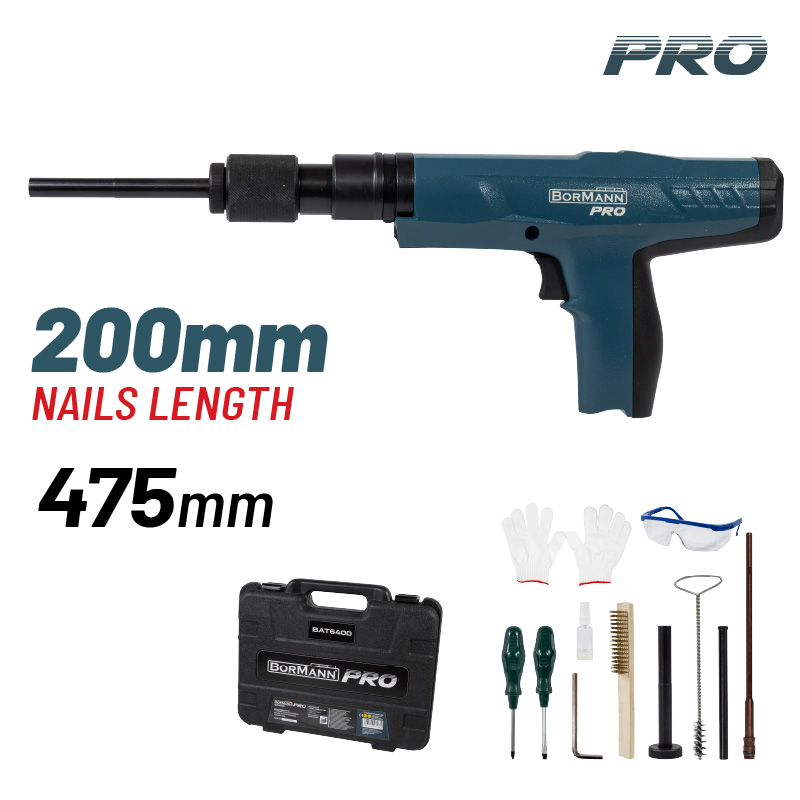 BORMANN Pro BAT6400 Καρφωτικό Πιστόλι Φυσιγγιού Ημι-αυτόματο για Υλικά Μόνωσης - Photo 1