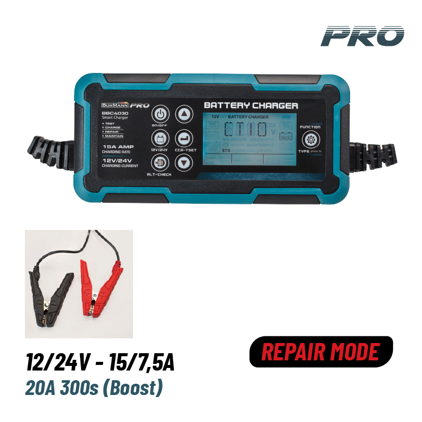 BORMANN Pro BBC4030 Φορτιστής-Συντηρητής Αυτοκινήτου 12/24V - 15A - Photo 1