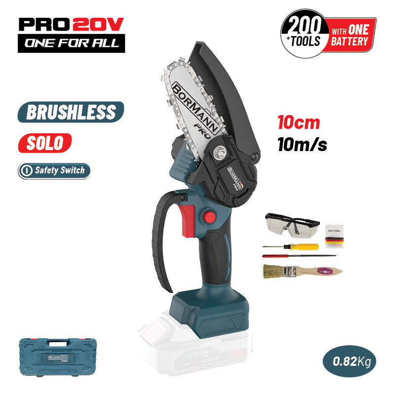 BORMANN Pro BBP3914C Κλαδ Αλυσοπρίονο Μπαταρίας 20V,Brushless, Λάμα 10cm, 825gr,1/4"1.1mm 28οδ.11m/s - Photo 1
