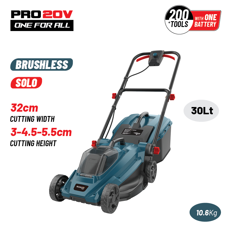 BORMANN Pro BBP4160 Μηχανή Γκαζόν Μπαταρίας Brushless, 20V, Li-Ion, Κοπή 32cm - Photo 1