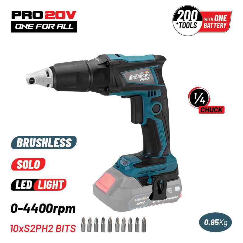 BORMANN Pro BBP5150 Κατσαβίδι Γυψοσανίδας 20V Brushless Μπαταρίας,SOLO - Photo 1