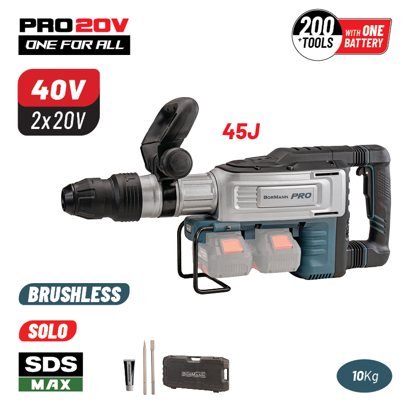 BORMANN Pro BBP5320 Κατεδαφιστικό Πιστολέτο Μπαταρίας SDS-MAX Brushless 40V (20+20),SOLO - Photo 1