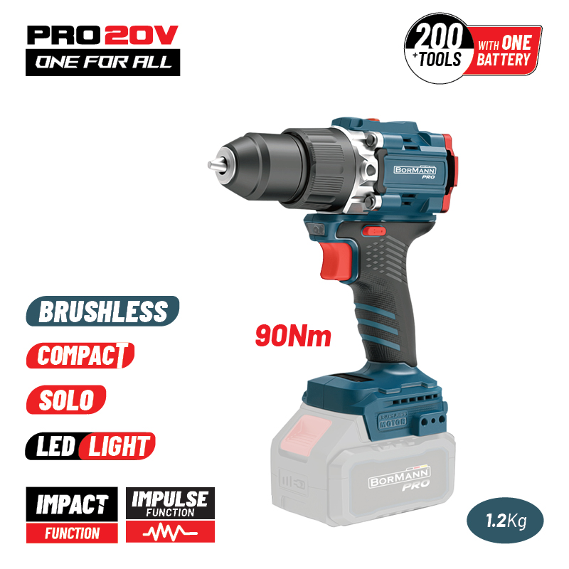 BORMANN Pro BBP5325 Δραπαν/βιδο Κρουστικό,Compact,Brushless Μπαταρίας 20V,Li-Ion,90Nm, 2 Ταχύτητες - Photo 1