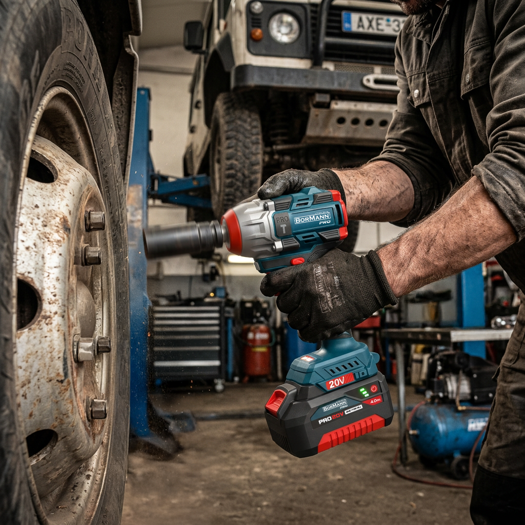 BORMANN Pro BBP5422X44CA Μπουλονόκλειδο Compact Brushless Mπαταρίας 20V Li-Ion, 500Nm, 2x4Αh,Βαλίτσα - Photo 2