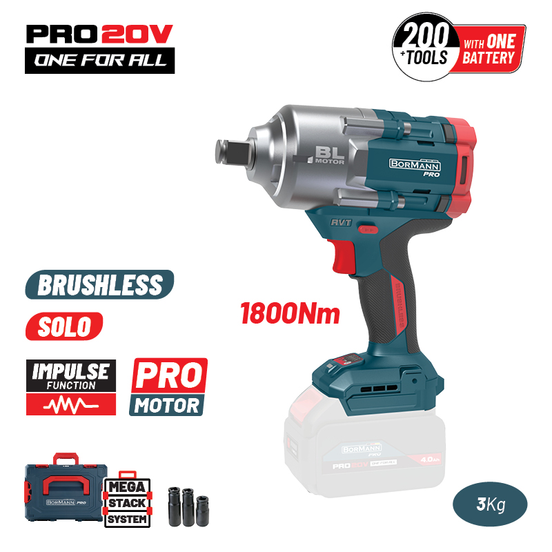 BORMANN Pro BBP5456CA Μπουλονόκλειδο Compact, Brushless Μπαταρίας 20V,Li-Ion,1800Nm,0-1800rpm - Photo 1