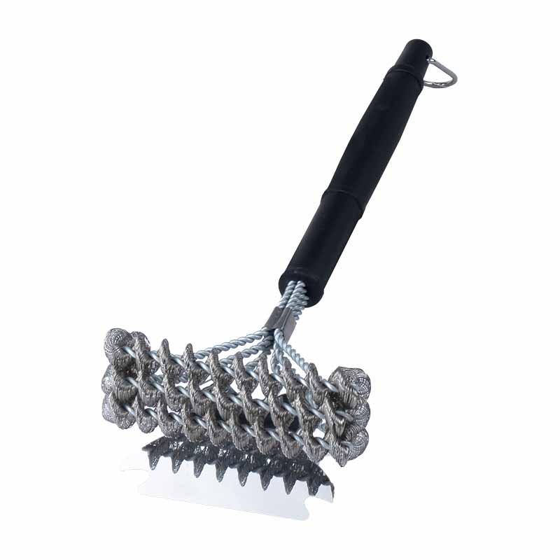 BORMANN Elite BBQ1006 Βούρτσα Καθαρισμού BBQ,Τριπλή ανοξείδωτη με Ξύστρα,43x16x7cm,432gr - Photo 2
