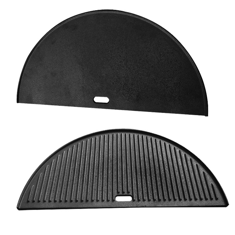 BORMANN Elite BBQ1205 Πλάκα Μαντεμένια,Διπλής Όψης,Μισοφέγγαρο (Grill/Λεία) 50x25cm - Photo 1