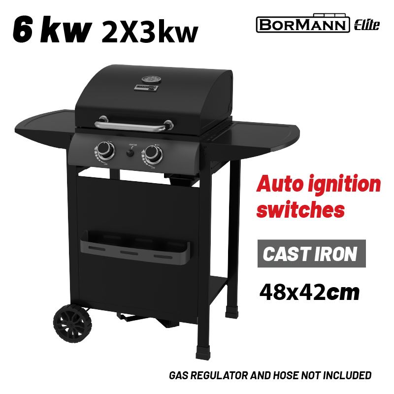 BORMANN Elite BBQ6020 Ψησταριά Υγραερίου FORGE 2 Εστιών με Μαντεμένια Σχάρα - Photo 1