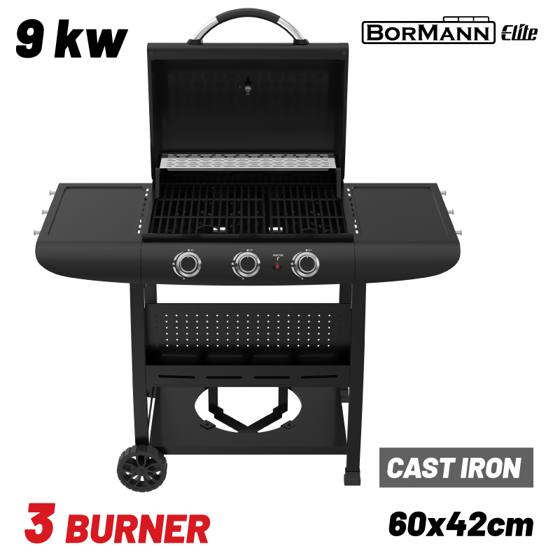 BORMANN Elite BBQ6030 Ψησταριά Υγραερίου FORGE 3 Εστιών με Μαντεμένια Σχάρα - Photo 1