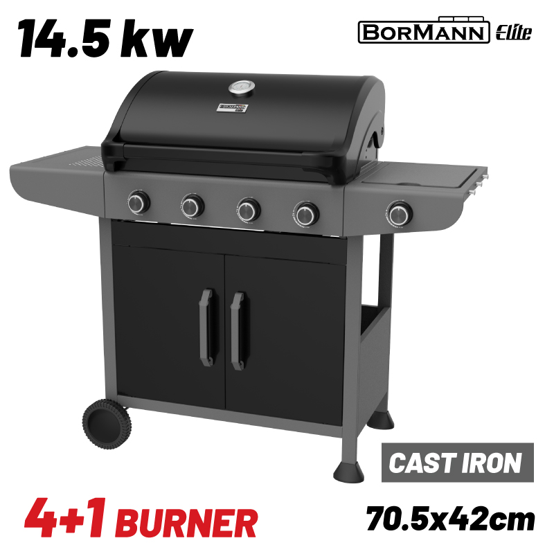 BORMANN Elite BBQ6041 Ψησταριά Υγραερίου FORGE 4+1 Εστιών με Μαντεμένια Σχάρα - Photo 1
