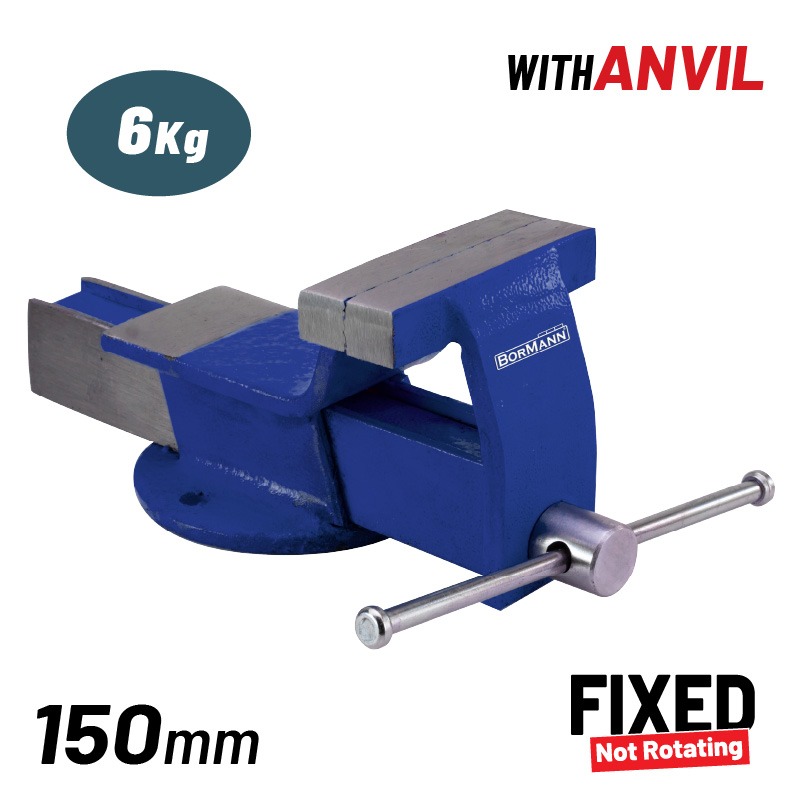 BORMANN BBV2300 Μέγγενη, Σταθερή Βάση με Αμόνι, 150mm,6Kg - Photo 1