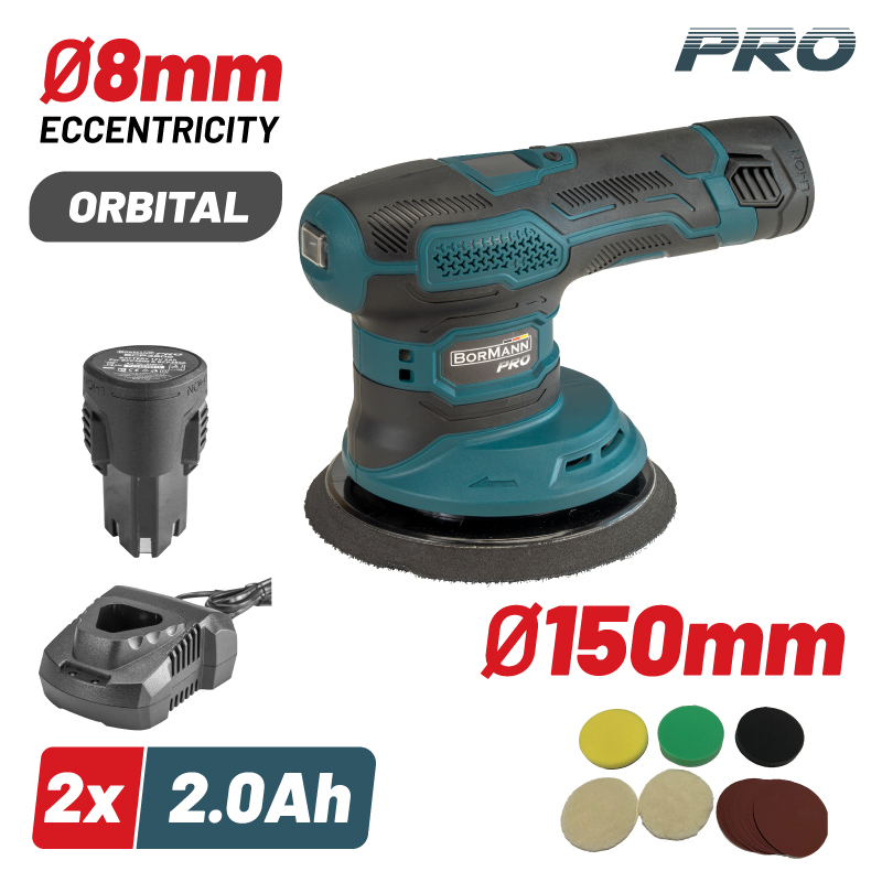 BORMANN Pro BCP3800 Αλοιφαδόρος Τριβείο Έκκεντρο Μπαταρίας 12V,150mm,8mm,2000-4500Rpm,2x2Ah - Photo 1