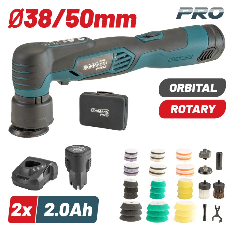 BORMANN Pro BCP3850 Αλοιφαδόρος Mini Έκκεντρος/Περιστροφικός Μπαταρίας 12V,2000-5000rpm - Photo 1