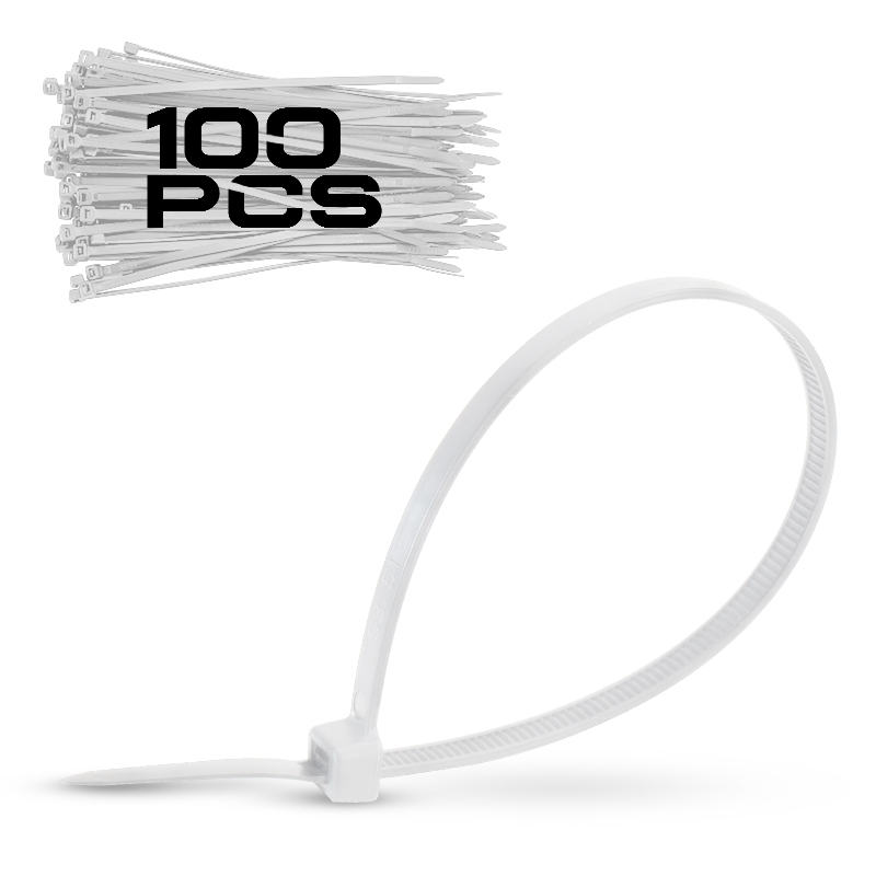 BORMANN Pro BCR5022 Δεματικά Καλωδίων 4.6*300mm Λευκά 100τεμ. - Photo 1