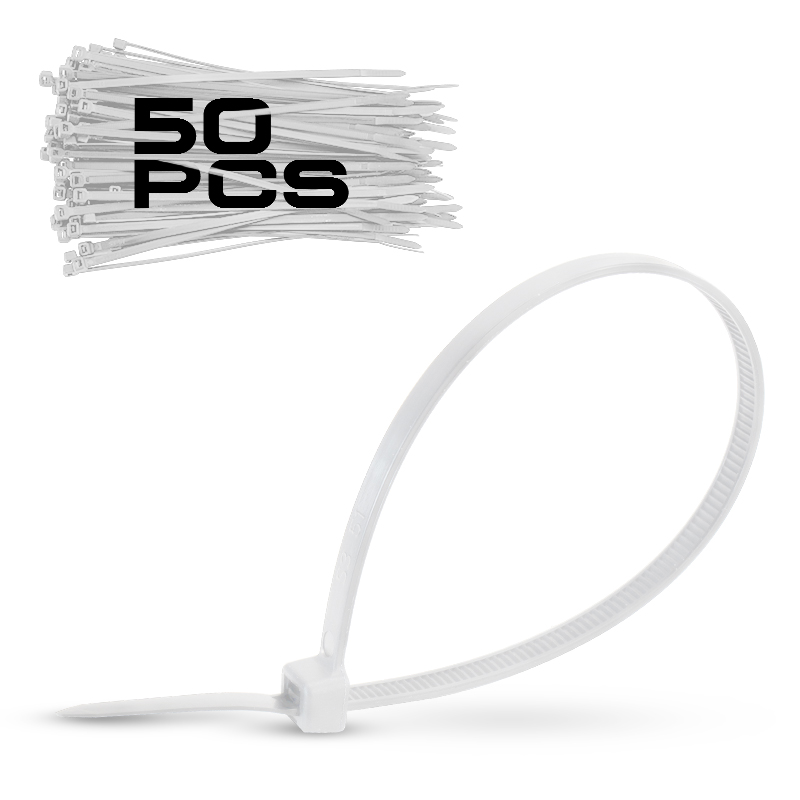 BORMANN Pro BCR5032 Δεματικά Καλωδίων 9.0*450mm Λευκά 50τεμ. - Photo 1