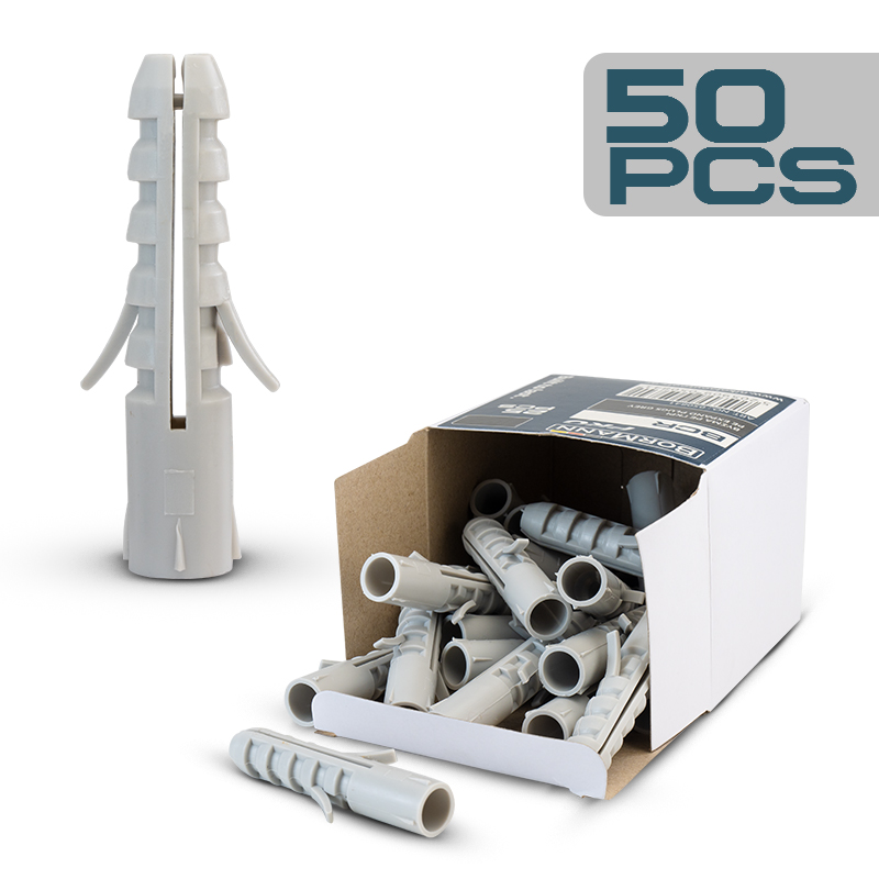 BORMANN Pro BCR5160 Βύσμα Ναιλον 10x50 Γκρι 50τεμ. - Photo 1