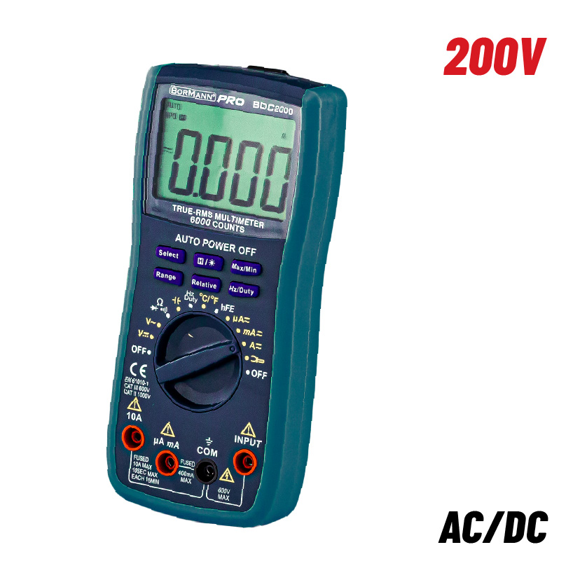 BORMANN Pro BDC2000 Πολύμετρο Ψηφιακό AC/DC 600V - Photo 1