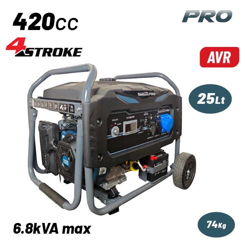 BORMANN Pro BGB6010 Γεννήτρια Βενζίνης Συνεχ. Απόδοση 5000W,420cc,Μίζα & Μπαταρία AVR, Τροχοί - Photo 1