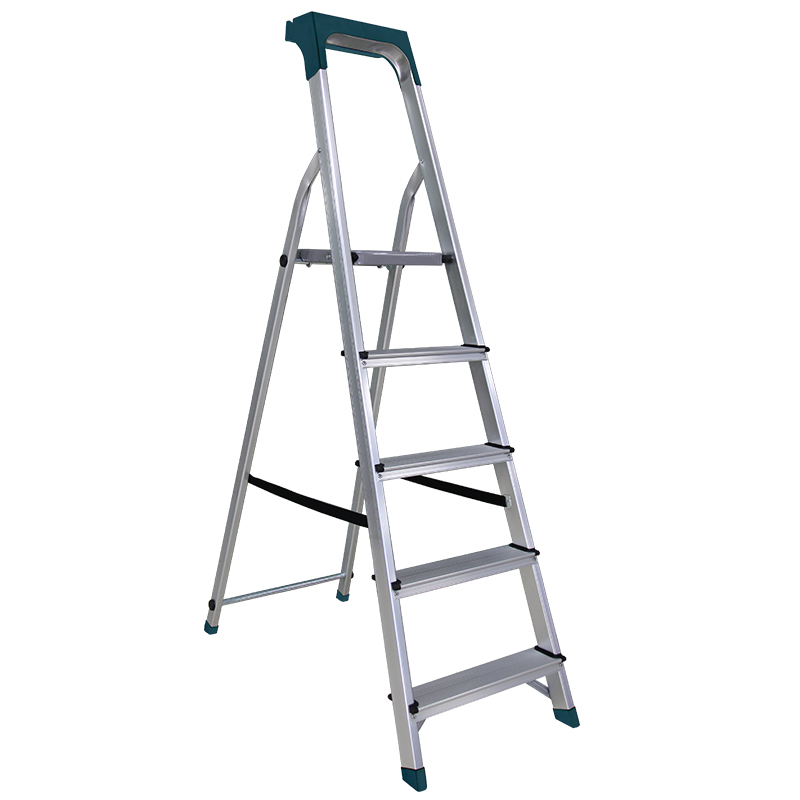 BORMANN Pro BHL9005 Σκάλα Αλουμινίου 4+1 Σκαλιά, Με Θήκη Εργαλείων - Photo 1