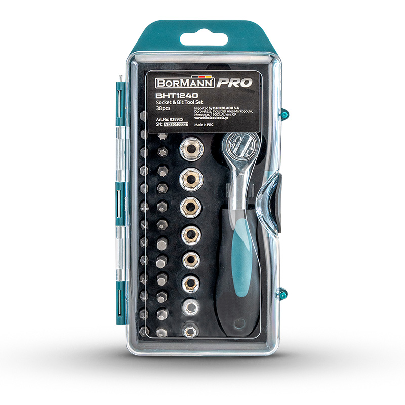 ΒΟRMANN PRO BHT1240 Σετ Καστάνια με Καρυδάκια 1/4 & Μύτες 38τεμ - Photo 2