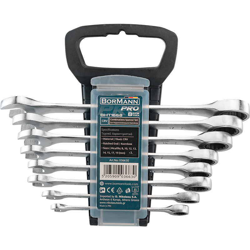BORMANN Pro BHT1668 Σετ 8τεμ Γερμανοπολύγωνα Καστάνιας,8,10,12-15,17,19mm,Crv - Photo 1