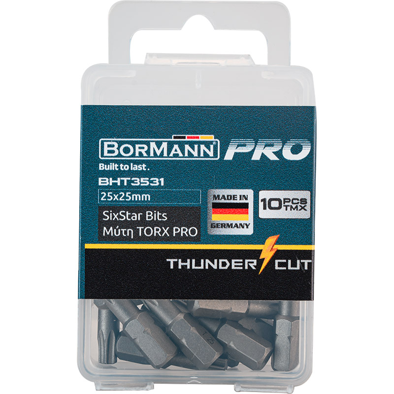 ΒΟRMANN Pro BHT3531 Μύτη TORX PRO 25x25mm 10 Τεμ - Photo 1