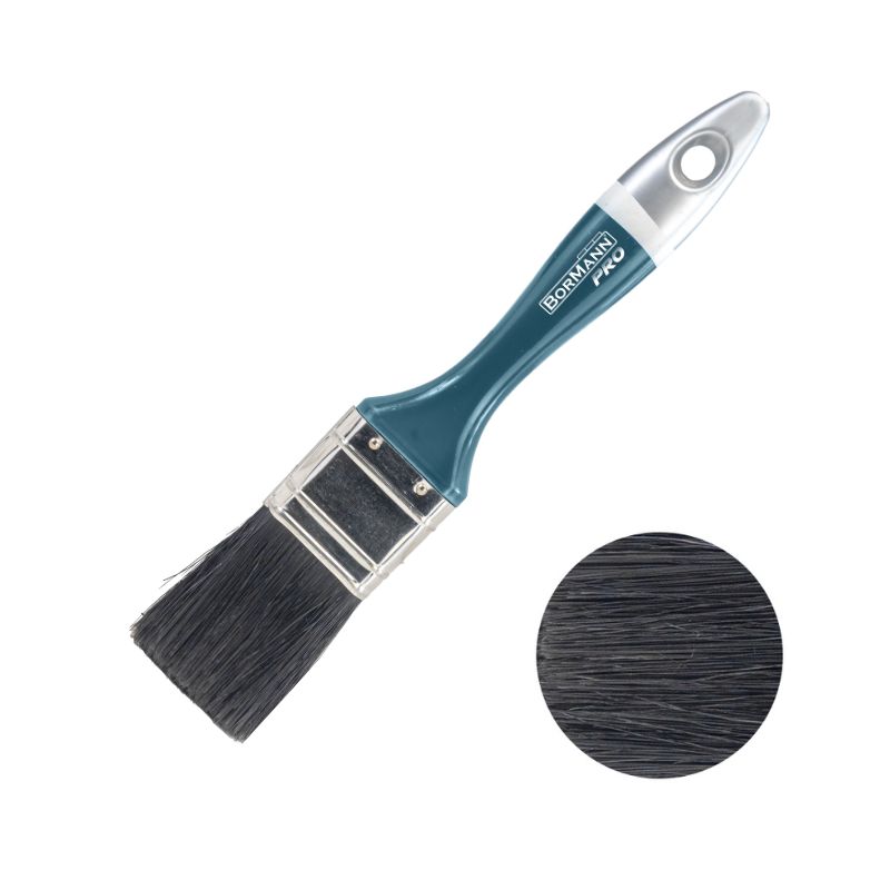 BORMANN Pro BHT5616 Πινέλο Διπλό 2.5",Φυσική & Συνθετική Μαύρη Τρίχα - Photo 1