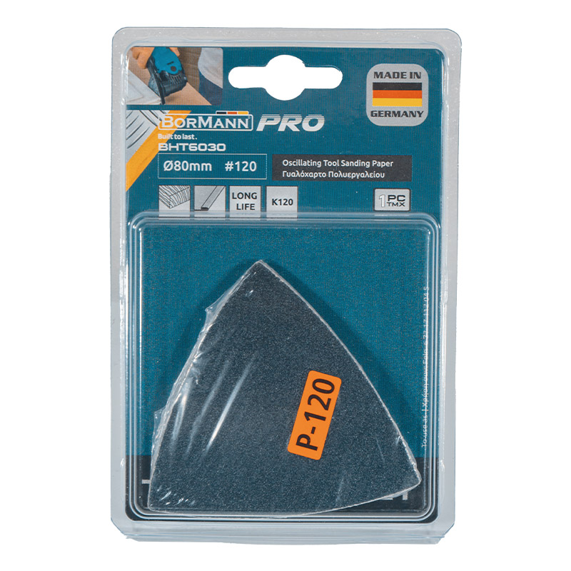 BORMANN Pro BHT6030 Γυαλόχαρτο Πολυεργαλείου 5τεμ,Ξύλου/Μετάλλου 80mm #120 - Photo 1