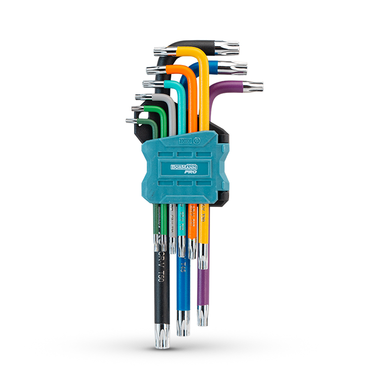 BORMANN Pro BHT7242 Σετ 9τεμ Torx με Τρύπα,Μακρύ,με Χρωματικό Κώδικα - Photo 2