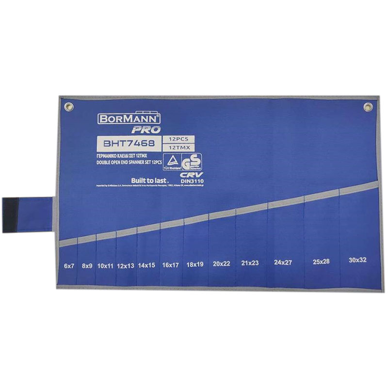 BORMANN Pro BHT7468 Γερμανικό Κλειδί Σετ 12τμχ (06x07 ΕΩΣ 30x32), CRV, DIN 3110 - Photo 2