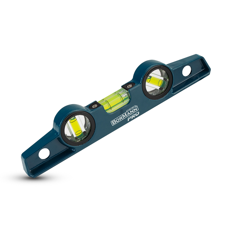 BORMANN Pro BHT7760 Αλφάδι Χυτό (Τραπεζοειδές),Αλουμινίου 25cm,Βαρέως Τύπου με 3 Μάτια,Μαγνητικό - Photo 1