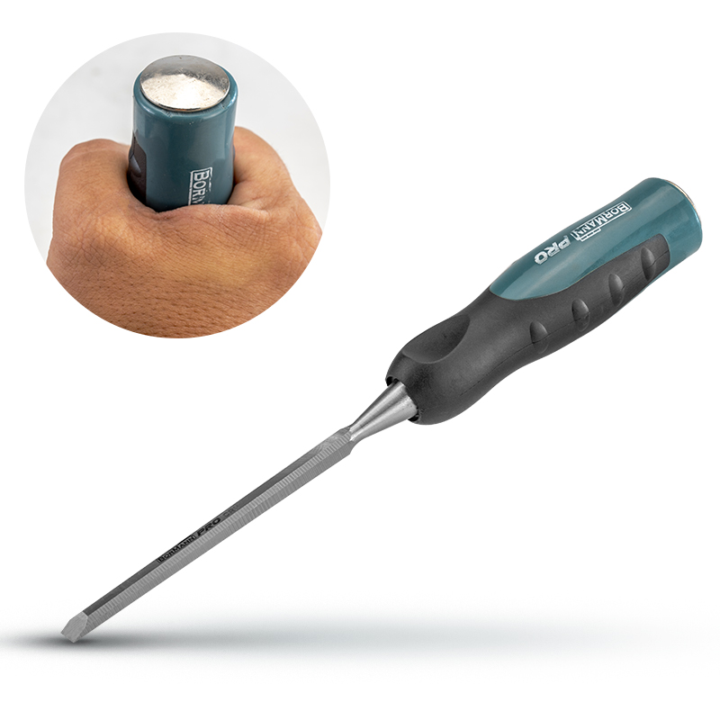 BORMANN Pro BHT7830 Σκαρπέλο CRV Περαστό,Λοξή Λάμα 140mm,Λαβή 2 Συστατικών,6mm - Photo 1