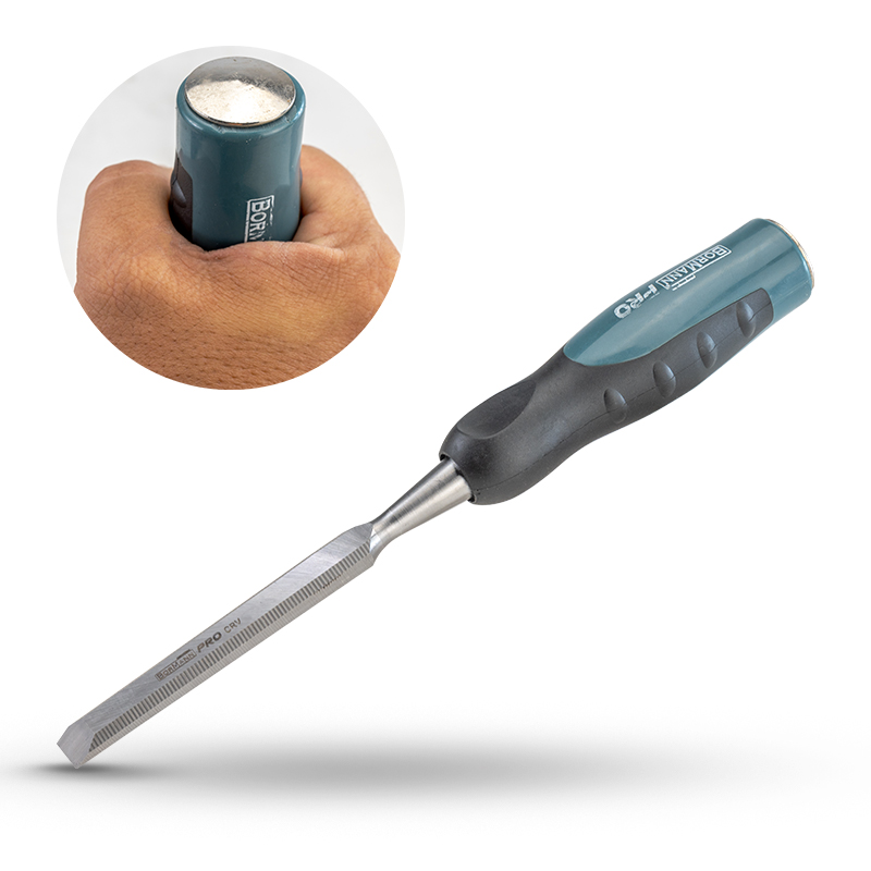 BORMANN Pro BHT7838  Σκαρπέλο CRV Περαστό,Λοξή Λάμα 140mm,Λαβή 2 Συστατικών,14mm - Photo 1