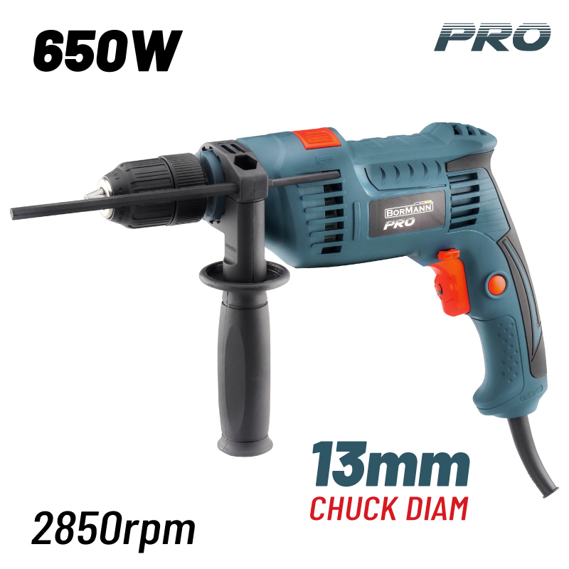 BORMANN Pro BID6500 Δράπανο Κρουστικό 650W,0-2850rpm,Τσοκ Αυτόματο 13mm,Οδηγός Βάθους - Photo 1