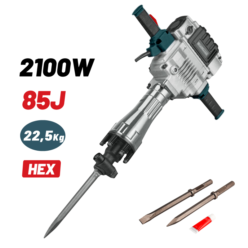 BORMANN BPH2200 Κατεδαφιστικό Πιστολέτο 2100W,85J, βαλίτσα με εξαρτήματα - Photo 1