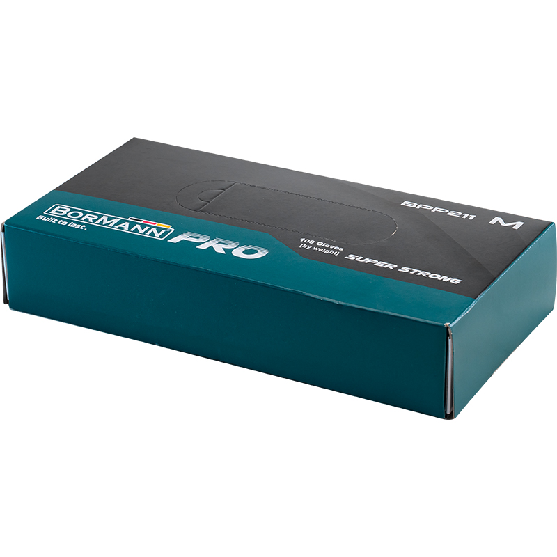 BORMANN Pro BPP212 Γάντι Νιτριλίου μιας χρήσεως Μαύρο L 100τεμ - Photo 1