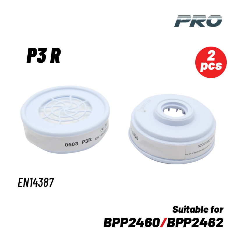 BORMANN Pro BPP2468-2 Φίλτρο Μάσκας Σκόνης P3 R 2τμχ,Άσπρο (Κατάλληλο για BPP2460-BPP2462) - Photo 1