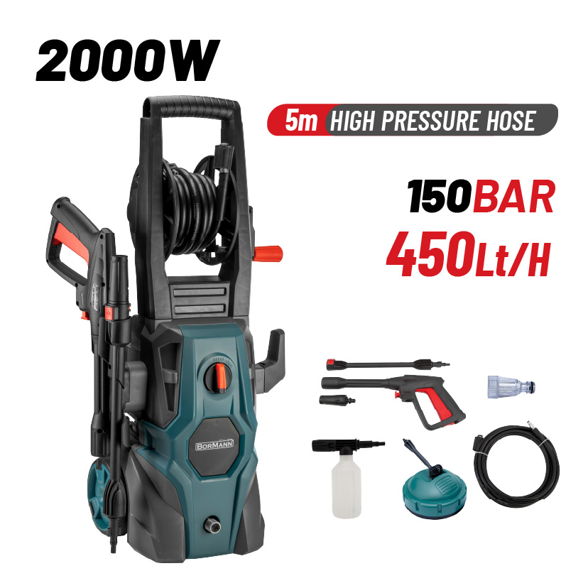 BORMANN BPW2620 Πλυστικό Υψηλής Πίεσης,2000W,150bar,450L/h - Photo 1
