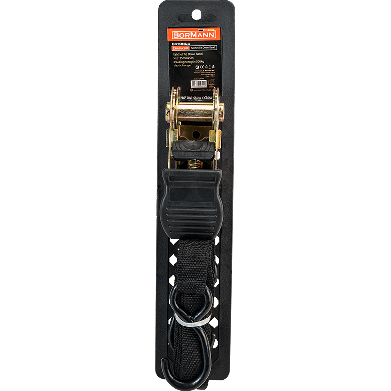 BORMANN Pro BRB1040 Ιμάντες Πρόσδεσης Καστάνιας 25mm x 5m,Αντοχή 0.5Ton - Photo 1