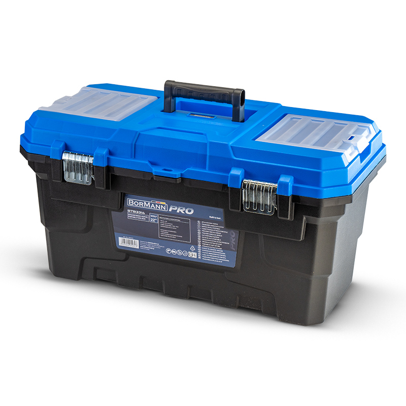 BORMANN Pro BTB3314 Εργαλειοθήκη Χειρός Πλαστική "Wolf", Μεταλλικά Κουμπώματα & Ταμπακέρα - Photo 1