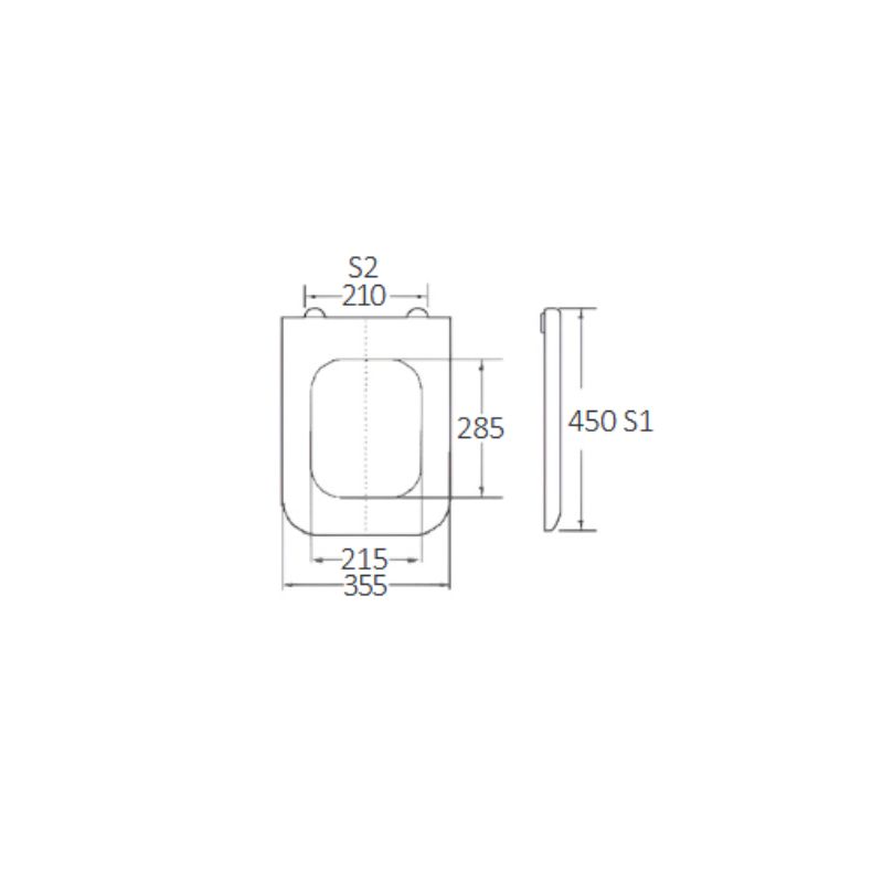 BORMANN BTW1000 Κάλυμμα Λεκάνης Hydra 450x355mm Soft Close, Duroplast, 2.59KG - Photo 2