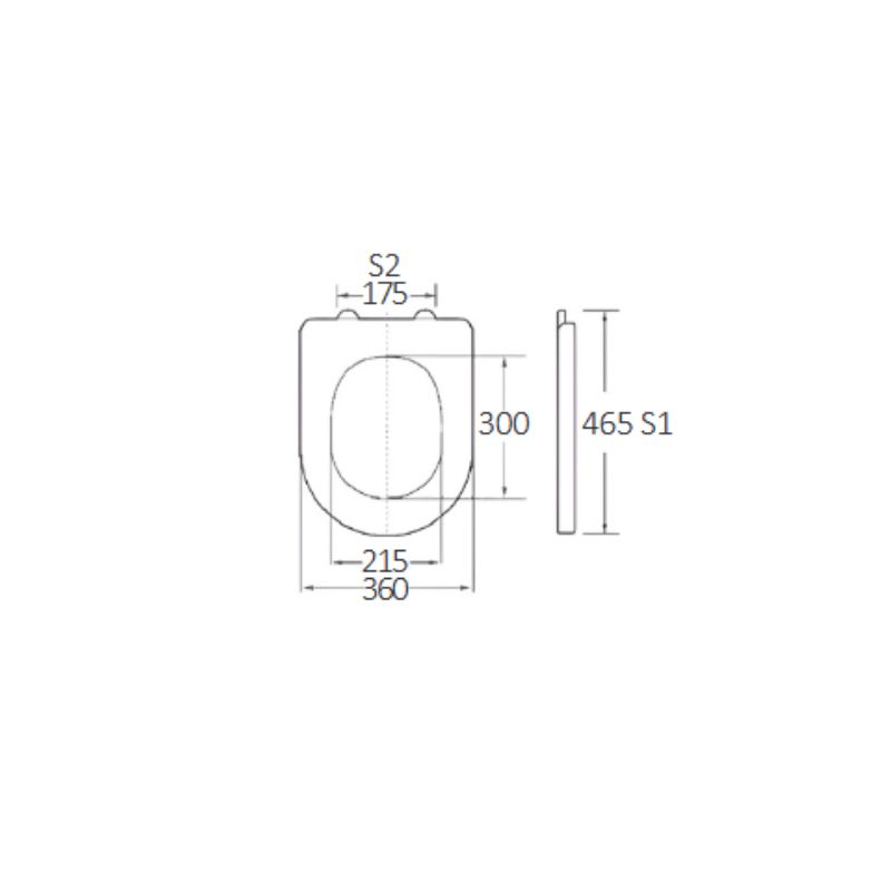 BORMANN BTW1010 Κάλυμμα Λεκάνης Gemini 465x360mm Soft Close, Duroplast, 2.55KG - Photo 2