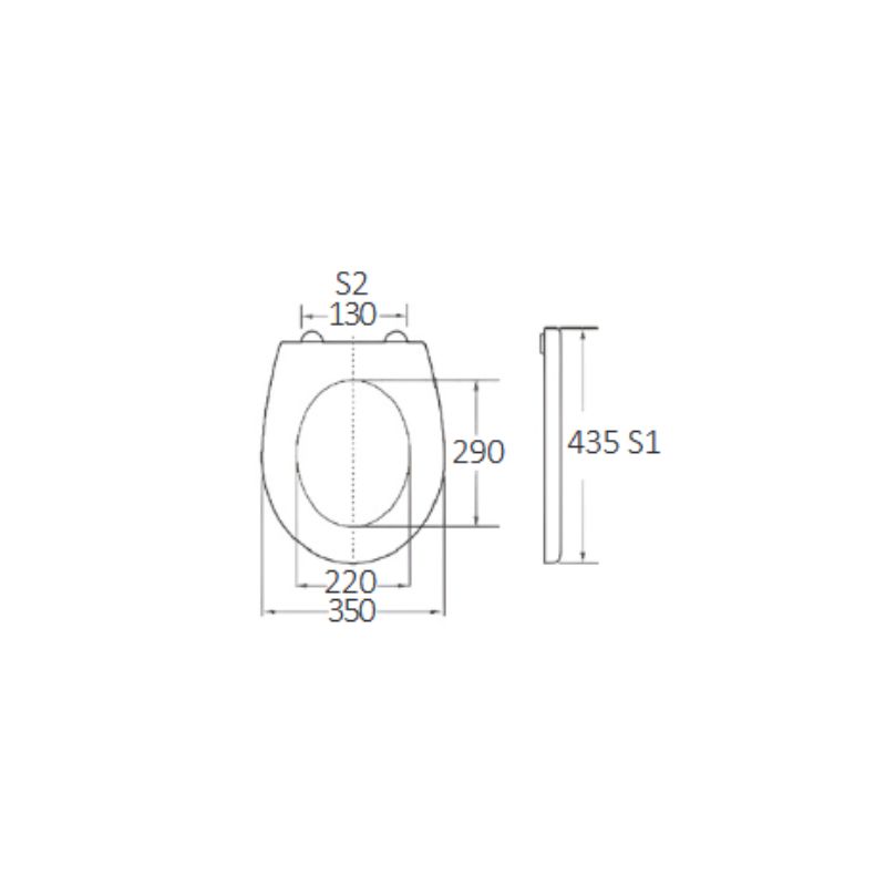 BORMANN BTW1040 Κάλυμμα Λεκάνης Libra 435x350mm Soft Close, Duroplast, 2.27KG - Photo 2