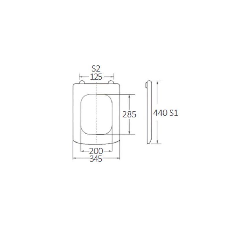 BORMANN BTW1075 Κάλυμμα Λεκάνης Virgo 440x345mm Soft Close, Duroplast, 2.52KG - Photo 2