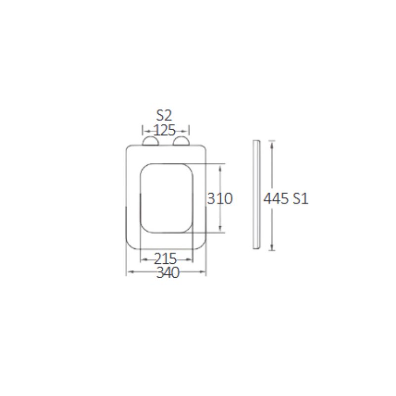 BORMANN BTW1080 Κάλυμμα Λεκάνης Leo 445x340mm Soft Close, Duroplast, 2.1KG - Photo 2