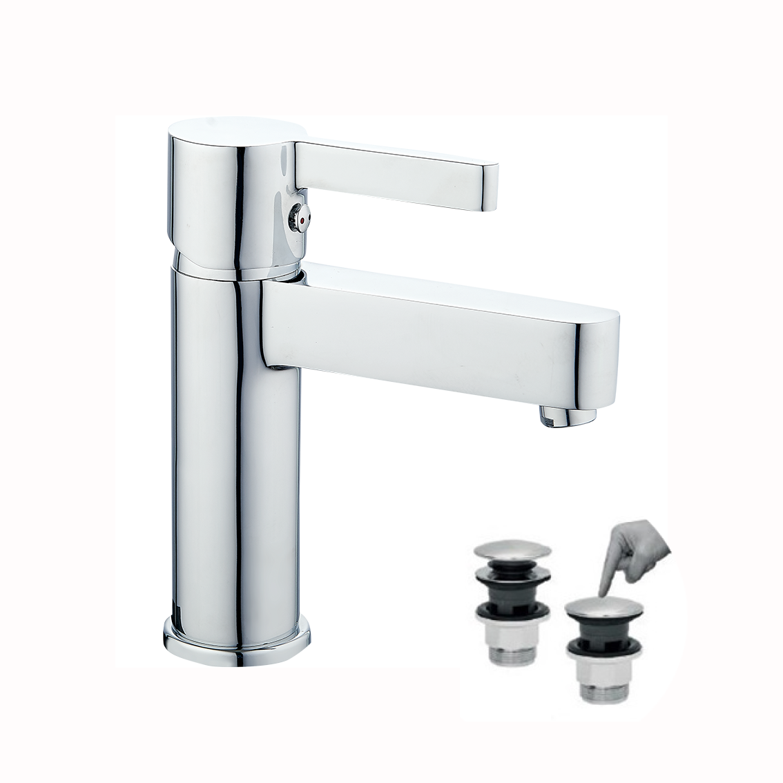 BORMANN Elite BTW3375 Μπαταρία Νιπτήρα Violet, 35mm, Αναμεικτική, 720G, Με Pop Up - Photo 1