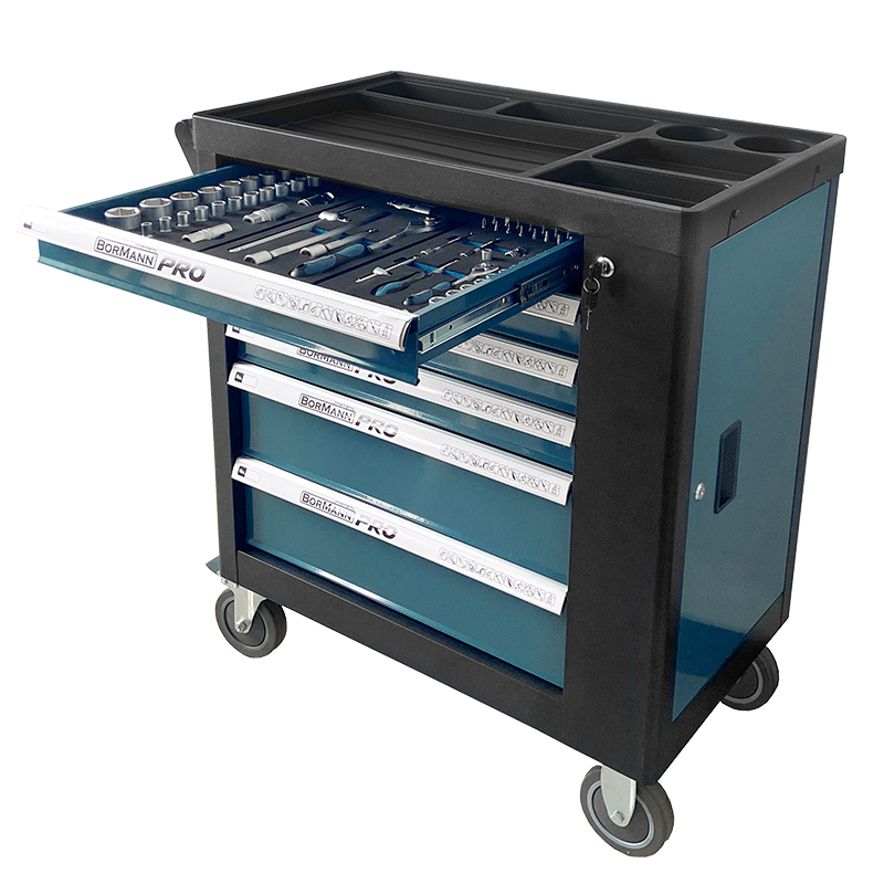 BORMANN Pro BWR7600SET Εργαλειοφορέας 6 Συρτάρια Πλαϊνό Ντουλάπι Και 120 Εργαλεία Cr-V - Photo 1