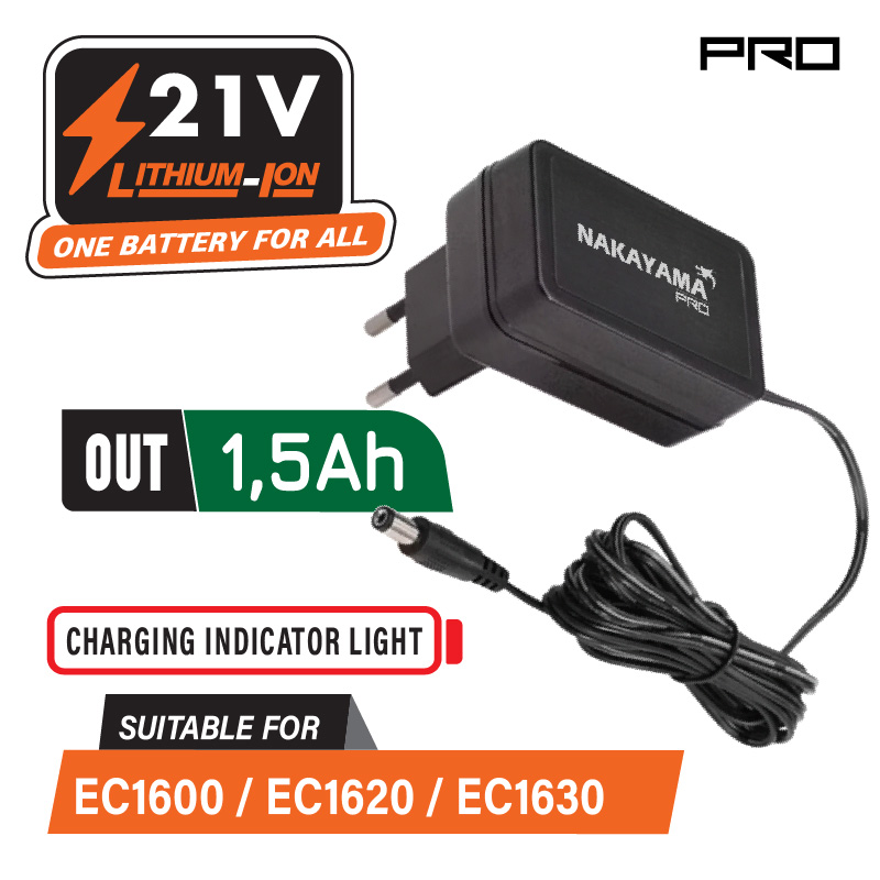 NAKAYAMA Pro EC1631 Φορτιστής 1.5Α για EC1600, EC1601, EC1602, EC1606 - Photo 1