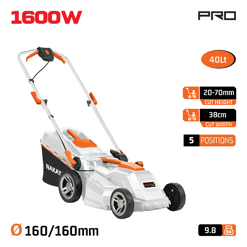 NAKAYAMA Pro EM4010 Χλοοκοπτική Ηλεκτρική 1600W - Photo 1